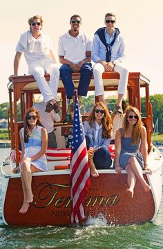 New England Prep, Sarah Vickers, Club Attire, Newport Blue, Classy Girls Wear Pearls, Kiel James Patrick, Yacht Party, James Patrick, Wear Pearls