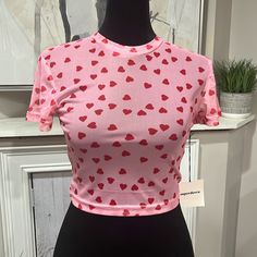 New Women Top Great Music, Red Hearts, Red Shirt, Pink And Red, New Woman, Red Heart, Pink Red, Stylish Outfits, Music Videos