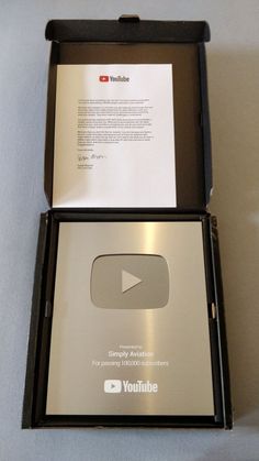 an open box with a video in it