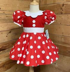 Perfect to any occasion Playful Minnie Mouse Fitted Dress, Minnie Mouse Dress Baby, Playful Minnie Mouse Dress For Dress-up, Red Cotton Minnie Mouse Dress, Mickey Mouse Dress, Playful Minnie Mouse Dress-up Dress, Minnie Mouse Dress, Baby Minnie Mouse, Polka Dress