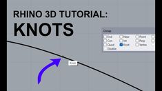 an image of a computer screen with the text rhino 3d tutorial knots