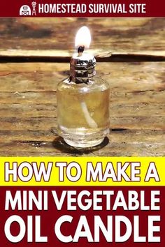 How To Make A Mini Vegetable Oil Candle Vegetable Oil Candles, Emergency Preparedness Kit, Oil Candle, Survival Life Hacks, Survival Techniques, Hold Hands, Homestead Survival, Survival Life, Emergency Prepping