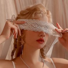 Masquerade Mask Women Gauze Lace Eye Mask Venetian Sexy Masquerade Mask Nightclub Adult Dance Covered Eyes Aesthetic, White Blindfold Aesthetic, Face Mask Sleep, Mask That Covers Eyes, Blind Fold Aesthetic, Lace Blindfold Aesthetic, Blindfold Reference, Blindfolded Aesthetic, Cute Masks Aesthetic