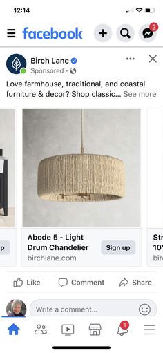 the facebook page for furniture and home decor