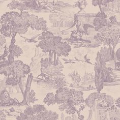 Purchase 99/15062 Cs Versailles Mulberry By Cole and Son Wallpaper Versailles Wallpaper, Charcoal Wallpaper, Toile Wallpaper, Cole And Son Wallpaper, Interior Wallpaper, Lilac Grey, Fabric Houses, Wallpaper Calculator, Cole And Son