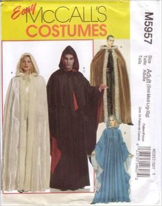 an image of two people in costumes on the cover of a sewing pattern for men's and women's clothing