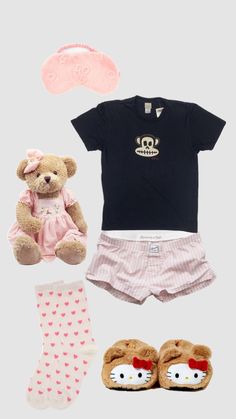 Coquette Outfit Sleep, Coquette Comfy Outfits, Sleep Outfit Aesthetic, Home Look Outfit, Sleep Outfit, Outfit Shuffles, Cute Sleep, Cute Pjs, Earthy Outfits