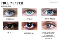 Figuring out your seasonal color analysis and think you might be a true winter? This ultimate guide to the cool winter season will help you confirm it! From True Winter color palette guide, true winter makeup, true winter outfits, and true winter celebrities, it has everything you need to shine in your best colors. Included: true winter lipstick, true winter hair color, true winter olive skin, true winter aesthetic | cool winter | seasonal color analysis | true winter black woman | true winter Winter Skin Color Palette, Cool Winter Eyes, Winter Eye Pattern Color Analysis, Cool Winter Palette Makeup, Winter Color Palette Celebrities, True Winter Lipstick Colors, Cool True Winter Color Palette, Cool Winter Makeup Palette, Cool Winter Lipstick Colors