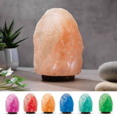 the himalayan stone is on display in different colors