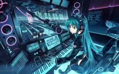 Hatsune Miku Wallpaper, Aqua Hair, Vlog Youtube, Hd Anime Wallpapers, Background Images Wallpapers, Digital Paintings, All I Ever Wanted, Cool Anime Wallpapers, Gaming Wallpapers