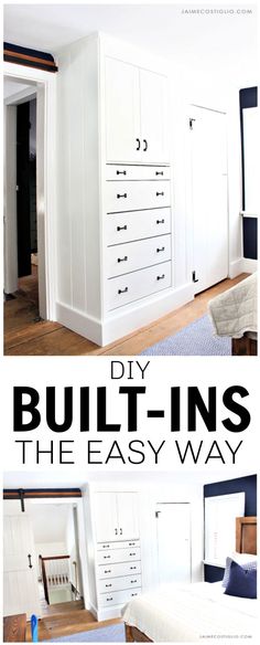 an easy diy built - in the easy way with instructions for how to build it