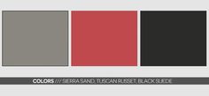 the color scheme is red, black and gray