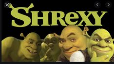 shrexy movie poster with three different characters