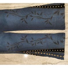 Brazilroxx, Ornate Flare Denim, Jeans With Velvet And Studs, Size 4 Stretchy Fabric Long Enough For Tall Girls Worn 1 Time Can't Find Jeans Like This Anymore On Their Website Please Do Not Bundle This Item. Will Accept Any Reasonable Offer. Flare Denim Jeans, Tall Girl, Denim Flares, Girls Wear, Blue Black, Women Jeans, Velvet, Women Shopping, Blue