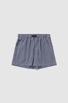 Shorts For Guys, Girls Boxer Shorts, Girls Boxer, Poplin Shorts, Shorts For Girls, Gender Inclusive, Capsule Wardrobe Essentials, Navy Gingham, Shorts Cotton