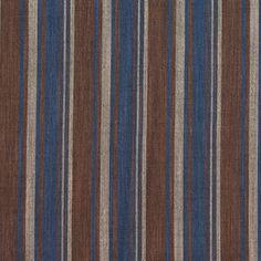 Hilton Indigo Fabric Striped Upholstery Fabric, Kovi Fabrics, Striped Upholstery, Indigo Fabric, Wood Dog, Stripe Fabric, Navy And Brown, Blue And Brown, Custom Curtains