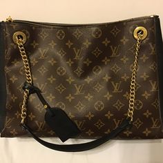 W 14. H 9.5. D 4.5. Lv Monogram Canvas Brown With Black Ends Chain Strap Shoulder Handbag Manuf. /Date Code. Du3178 Luggage Tag Used (Minor Wear) Photos Included Lv Monogram, Monogram Canvas, Luggage Tags, Chain Strap, Shoulder Handbags, Louis Vuitton Bag, Black And Brown, Bag Lady, Louis Vuitton