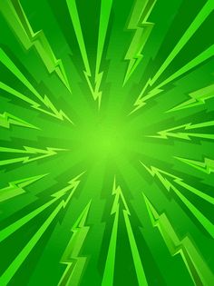 an abstract green background with lots of lines and lightning bolts in the center, as well as