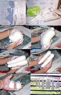 the process of making fake hands is being made