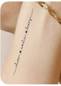 a woman's arm with a tattoo that reads, i love you and always