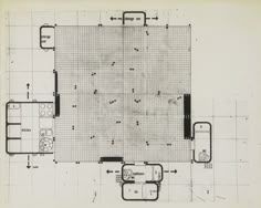 an old floor plan shows the kitchen and living room