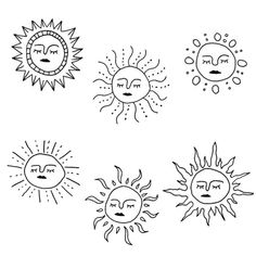 sunshine flash Sunshine With Face Tattoo, Small Groovy Tattoos, Sun With Sunglasses Tattoo, Simple Hippy Tattoos, Sun Minimalist Drawing, Squiggly Sun Tattoo, Cute Linework Tattoo, Sun Sketch Simple, Small Sun Tattoo Ideas