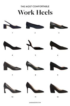 Office Heels Comfortable, Heels For Formal Wear, Shoes For Work Offices, Office Heels Outfit, Heels For The Office, Heels For Daily Wear, Business Outfits Women Shoes, Work Heels Comfortable, Heels For Every Outfit