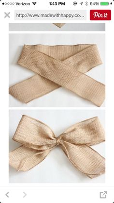 two pictures of the same ribbon as shown