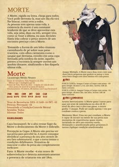 Ficha Morte d&d Dark Souls Concept Art, Dnd Character Sheet, Fantasy Words, Dnd Races, Medieval Life, Dnd Monsters, Dungeons And Dragons Homebrew, Manga Covers, Character Sheet