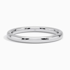 2mm Comfort Fit Wedding Ring - Platinum. This classic 2mm wedding band has a rounded inside edge for increased comfort. It is a beautiful choice with any engagement ring. Platinum Wedding Band Brilliant Earth, Classic Wedding Band Brilliant Earth, Luxury White Gold Dome Ring, 2mm Wedding Band, Platinum Wedding Rings, White Gold Wedding Rings, Brilliant Earth, Jewelry Store, Jewelry Stores