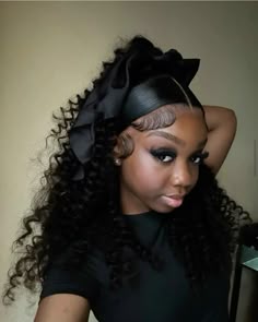 Bow Hairstyles, Sleek Ponytail Hairstyles, Frontal Wig Hairstyles, Birthday Hairstyles, Quick Natural Hair Styles, Quick Weave Hairstyles, Quick Braided Hairstyles, Braided Hairstyles For Teens, Bow Hairstyle