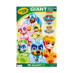 the giant coloring book for kids with paw patrol characters