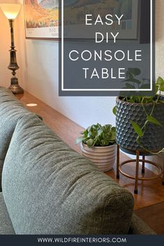 an easy diy console table for the living room