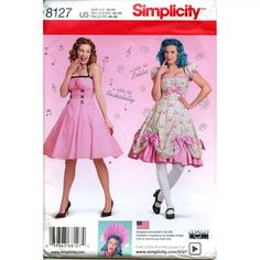 Simplicity Misses' Size 16-24 Rockabilly or Lolita Dress Pattern Size 16-24 UC | eBay Rockabilly Dress Pattern, Steampunk Sewing, Rockabilly Dresses, Plus Size Summer Fashion, New Look Patterns, Pencil Dresses, Simplicity Dress, Costume Sewing Patterns, Patterns Sewing