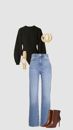 Shein Winter Outfits 2024, Flare Jeans Outfit 2024, Shein Winter Outfits, Modest Baddie, Winter Outfits 2024, Uni Fits, Work Attire Women, Fashion Capsule Wardrobe