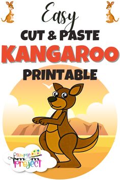 an easy cut and paste kangarooo printable