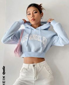 Flannel Fashion, Korean Fashion Dress, Crop Hoodie, Fashion 101, Cropped Sweatshirt, Crop Sweatshirt, Cropped Hoodie, Dream Wardrobe