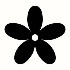 a black and white flower with petals on it's petals, in the shape of a