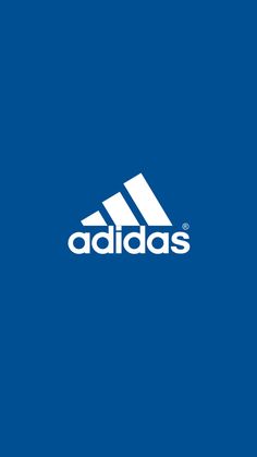 the adidas logo on a blue background