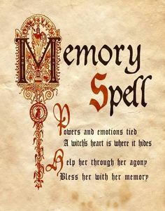 Memory Spell, Charmed Spells, Charmed Book Of Shadows, Witchcraft Books