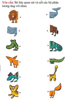 an animal and other animals are shown in this worksheet for the children's book