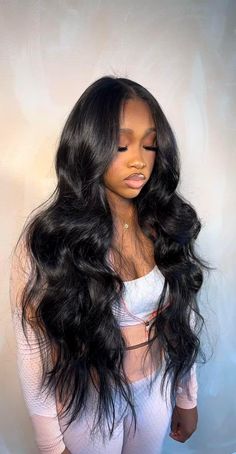 Wrapped Ponytail Black Women, Black Straight Hair Black Women, Curled Hairstyles For Black Women, Professional Hairstyles For Black Women, Cute Hairstyles Black Women, See In, Sew Ins, Dope Hairstyles