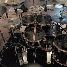 a drum kit is shown in this image