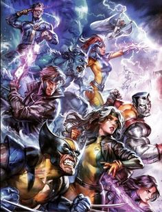 the x - men and their mutantss are depicted in this poster