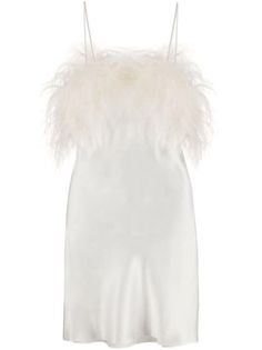 Gilda & Pearl Camille Satin Slip Dress - Farfetch Silk White Dress, Sequins Top Outfit, Slip Dress White, Funky Pants, Ibiza Outfits, White Slip Dress, Italy Outfits, Wedding Robe, Outfit Collage