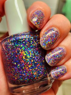 Glitter Nails Polish, Disco Nails Designs, Star Nail Polish, Candy Wallpapers, Disco Nails, Toro Inoue, Unicorn Nails, Awesome Nails, Polish Ideas