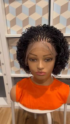 Braided micro twist wig with curly tips made on a full lace wig. Black women’s | eBay Lace Wig Black Women, Wig Black Women, Curly Tips, Twist Wig, Natural Curly Wig, Lace Kaftan, Wig Black, Curly Crochet Hair Styles