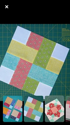 an appliance showing how to make a patchwork quilt