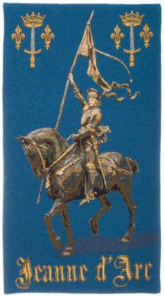 a statue of a man riding on the back of a horse with a flag in his hand