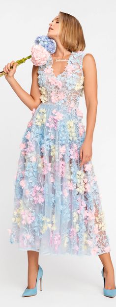 #LightBlue #Pastel #Jadranka #Classy #Floral #Hydrangea #Hortensia #FashionStyle